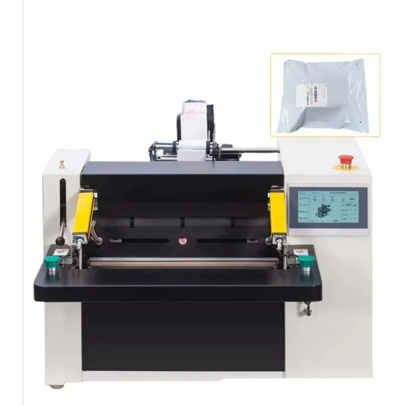 Industrial Electric Automatic Heat Sealing Labeling Machine Integrated PE Film Roll Bag Sealer For Logistics Warehouse Packaging