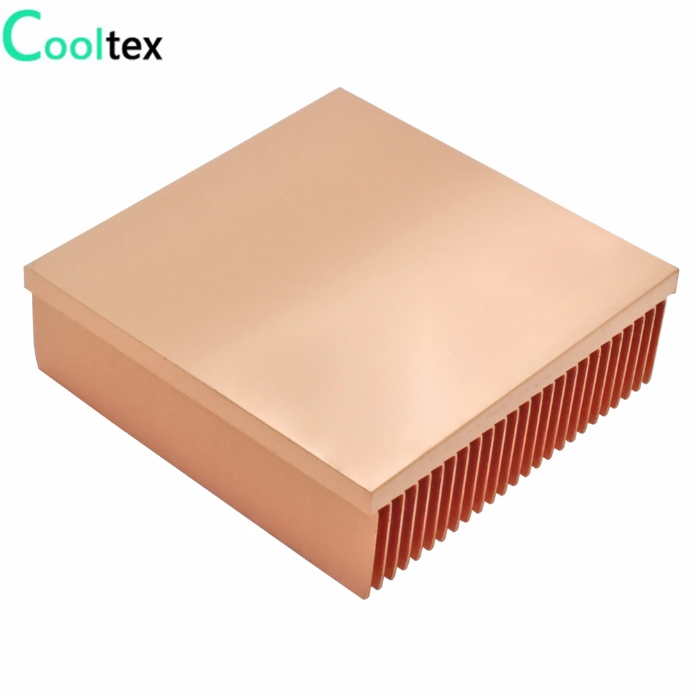 Pure Copper Heatsink 50x50x15mm Skiving Fin Heat Sink Radiator for Electronic RAM Chip LED IC MOS Cooling Cooler