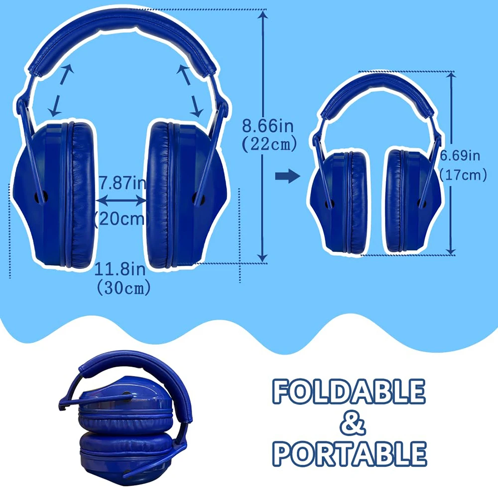 ZOHAN Kids Earmuffs Safety Noise Reduction Ear Defenders Earmuff For Autism Children Hearing Sensory Issues Protective Earmuff