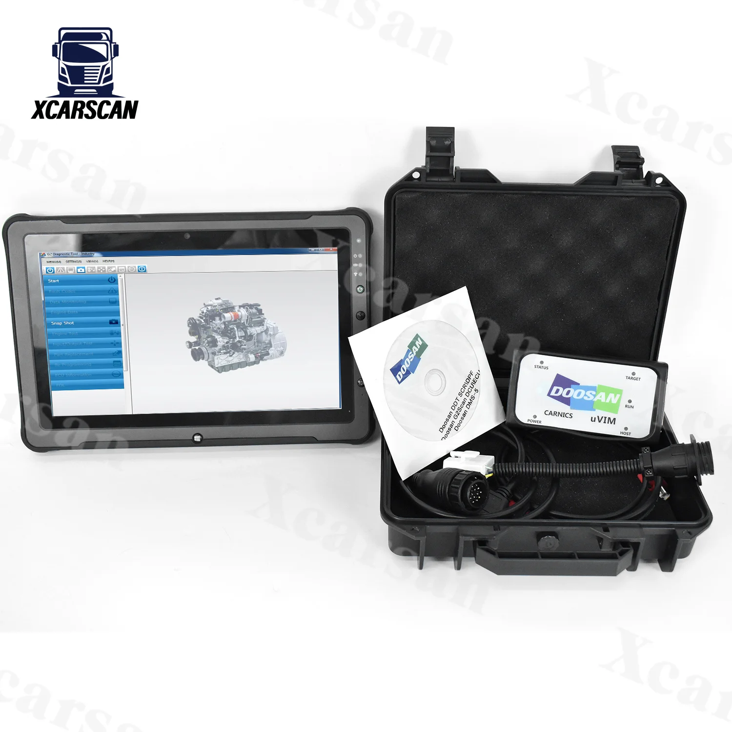 Getac F110 Tablet For Doosan Diagnostic Tool DOOSAN uvim Engine Fault Detector DDT SCR DPF DCU ECU Excavator Scanner Tool