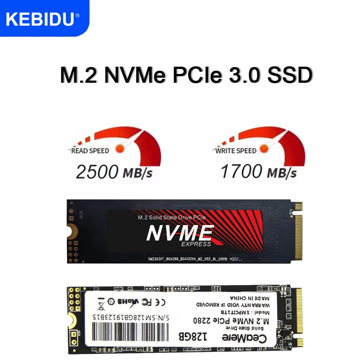 "M.2 nvme ssd-内蔵SSD,3.0",2500 ",メガバイト/秒GB,2280 GB,128GB,256GB,512GB,1テラバイト",ラップトップ,デスクトップ,ノートブックPC用 ,M.2 NVMe SSD PCIe 3.0 SSD 2500MB/S M.2 M Key 2280 128GB 256GB 512GB 1TB SSD Internal Solid State Drive for Laptop