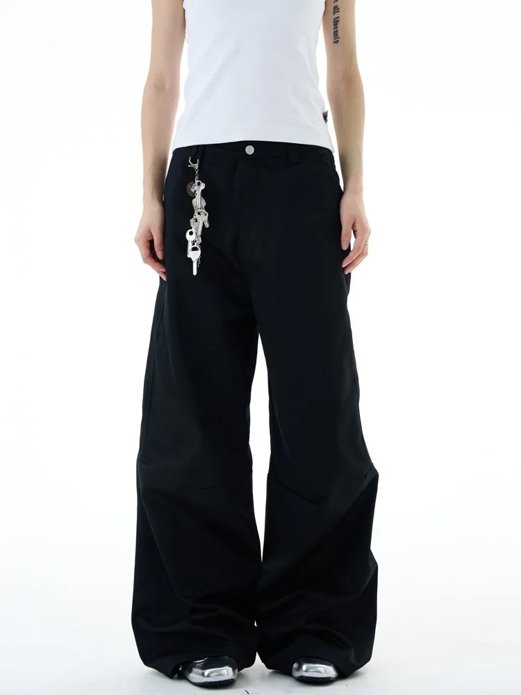 

Loose Straight Leg Functional Pants ex Youth Casual Cotton Trousers Trendy Design Spring Summer Faion Active Wear