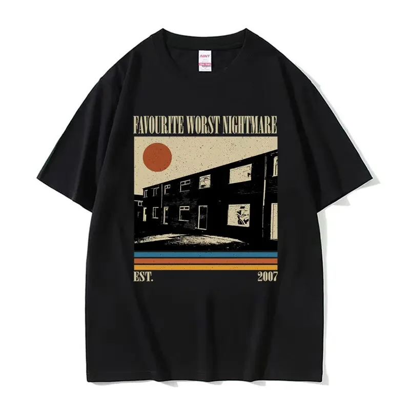 Arctic Monkeys Favourite Worst Nightmare Album T Shirt Men's Clothing Y2k Harajuku T-shirts High Quality Tops T-shirt Streetwear