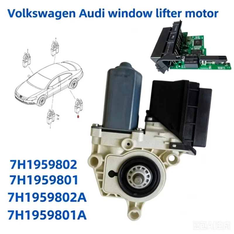 Raamregelaar motor voor Volkswagen Transporter T5 Multivan 2003-2015 OE 7H1959801A 7H1959801 7H1959802A 7H1959802 Elektrisch P