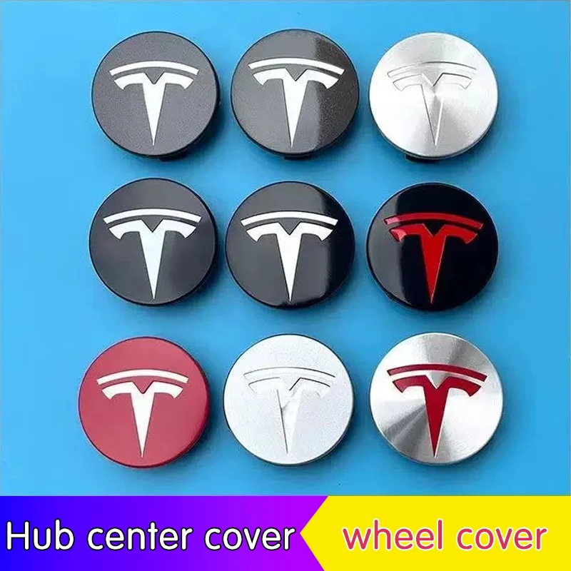 4pcs 56mm Wheel Hub Center Caps For Tesla Model 3 Model Y Badge Cover Hubcaps for Tesla Model Y X S 2023 Car Accessories