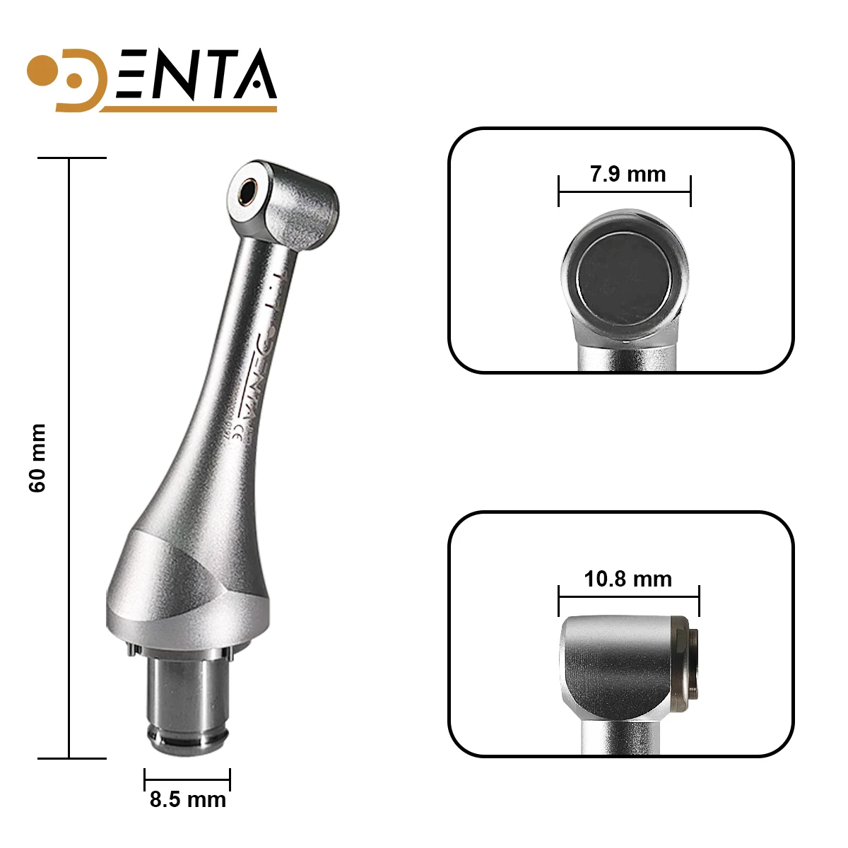 1:1mini contra angle fit Eighteeth brand model E-value push button head -Endo Motor- Endodontic Treatment
