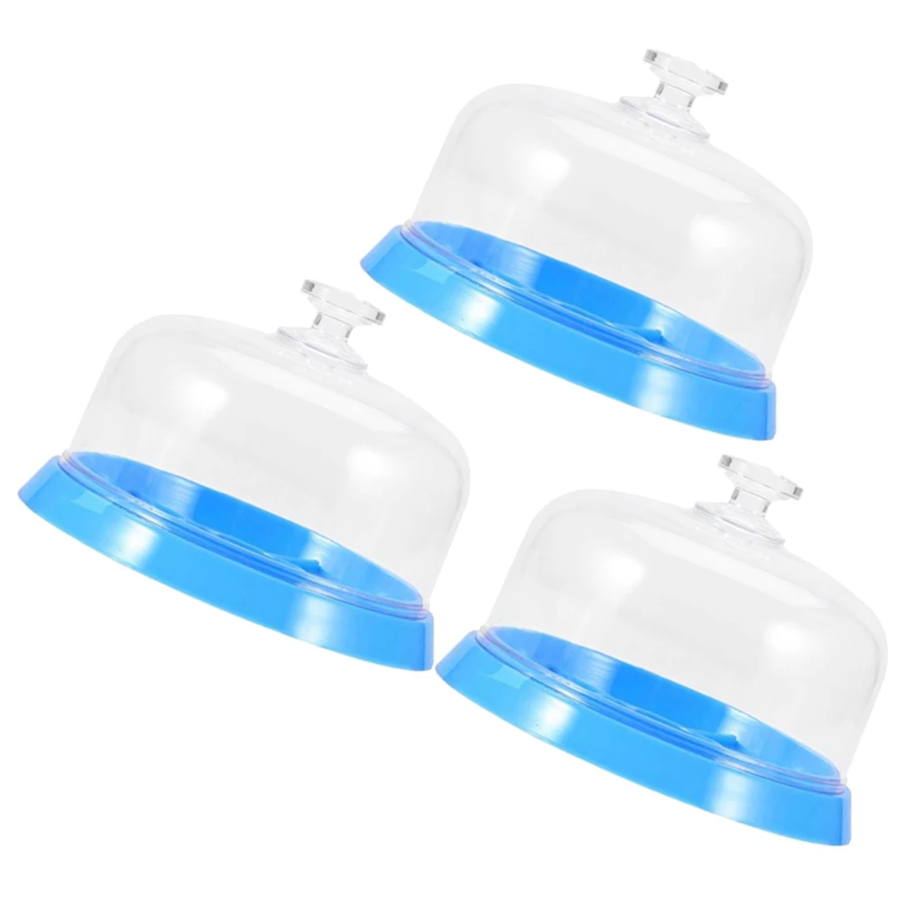 

3pcs Watch Parts Storage Box Plastic Movement Holder Bracket Case Small Transparent Dustproof Plastic Watch