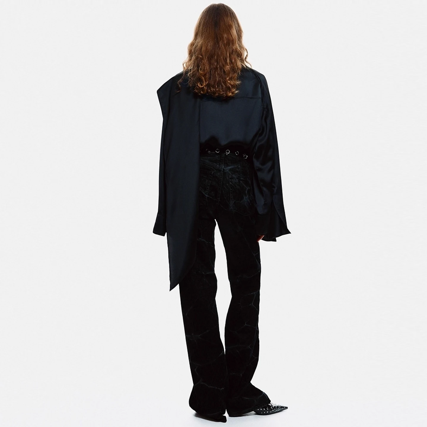 Z المرأة Faion irt التفاف لون نقي متعدد الاستخدامات تصميم بسيط طويل Sve جولة Ne ملابس يومية ربيع الخريف 2025