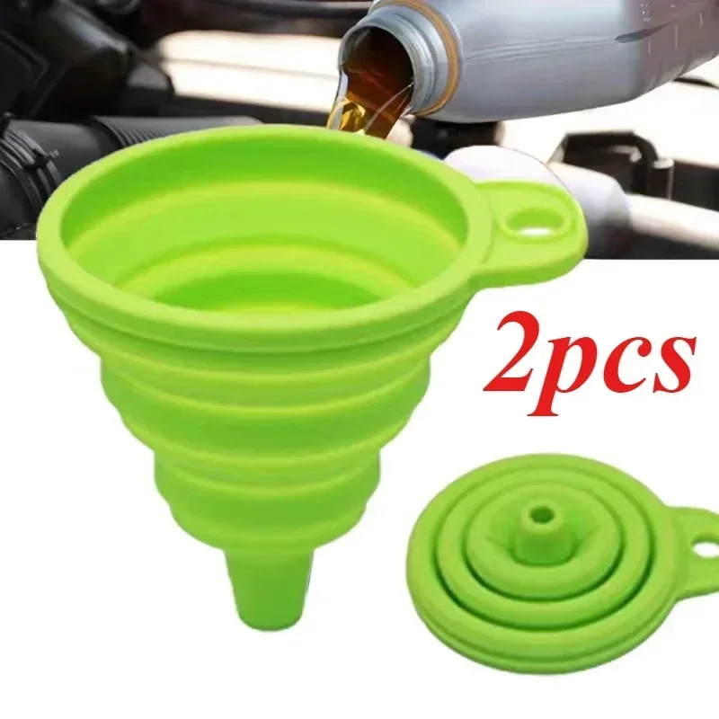 Portable mini funnel for fuel funnel, beer leak, foldable funnel, silicone household liquid dispenser, kitchen accessories view 4