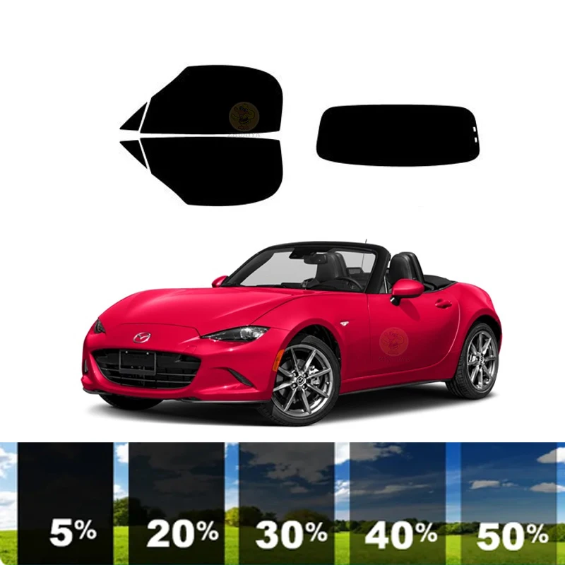 

precut Removable Window Tint Film Car 100% UVR 5%-70%VLT Heat Insulation Carbon ﻿For MAZDA MX-5 MIATA 2 DR CONVERTIBLE 2016-2023