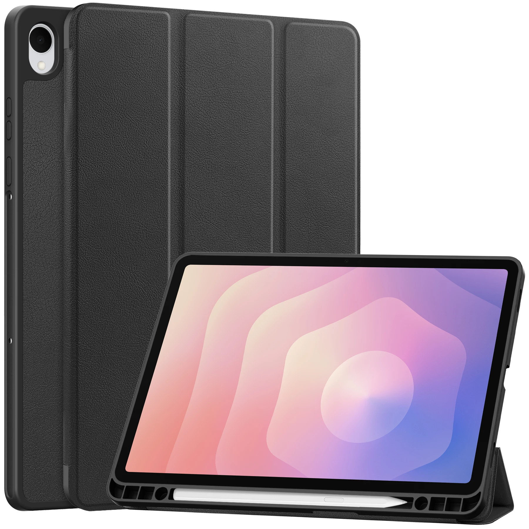 PU Tablets Case For Samsung Galaxy Tab S11 SM-X730 SM-X736B 11 inch Three Fold TPU Pen Slot Cover