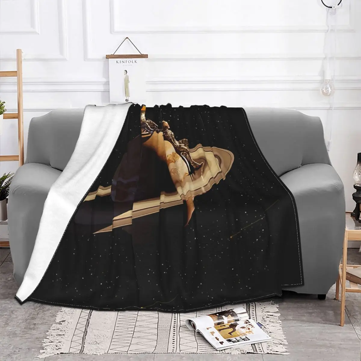 Blankets Closer Saturn Coral Fleece Plush Decoration Bedroom Bedding Couch Bedspread