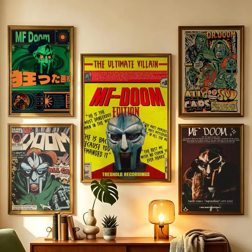music MF Doom Poster HD Poster Sophisticated Modern Aesthetic Wall Art For Living Room Bedroom Office Cafe Decor