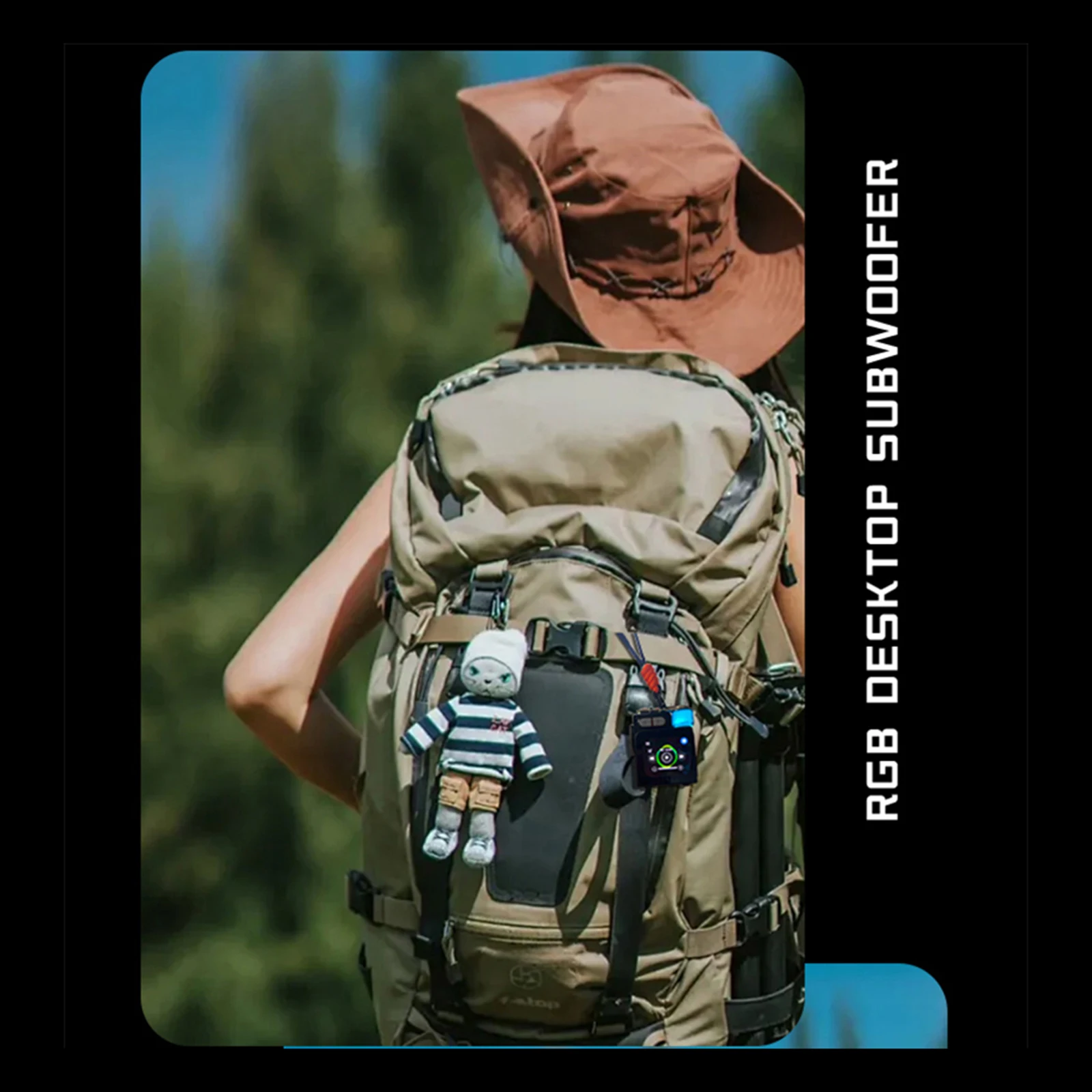 HD Sound Music Player with Storage Bag Subwoofer Surround Speaker RGB Wireless BT Stereo Speaker for Outdoor/Travel/Home