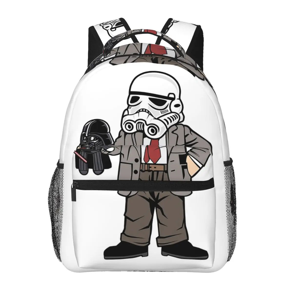

Mr. Beanvader Stormtrooper Mash-Up Backpack Hot Sale Daypack Large Capacity Kids BookBag School Bag Shoulder Bags for Men Women