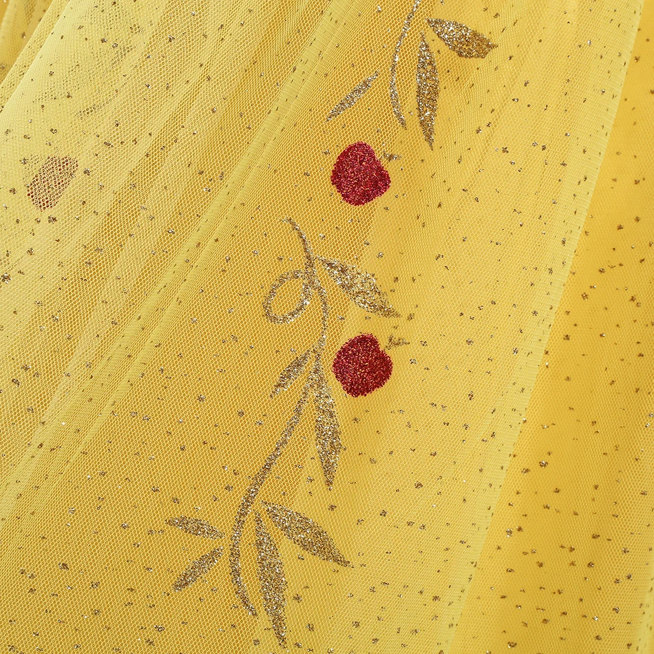 فستان الهالوين سنو وايت للفتيات فاخر من الدانتيل بأكمام منتفخة فستان حكاية خرافية زي تنكري لحفلات أعياد الميلاد ملابس رسمية