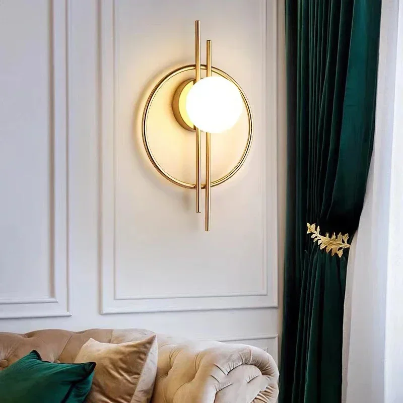 Lampada da parete moderna a LED per soggiorno, sala da pranzo, camera da letto, comodino, TV, sfondo, corridoio, decorazione domestica, apparecchio di illuminazione, lucentezza