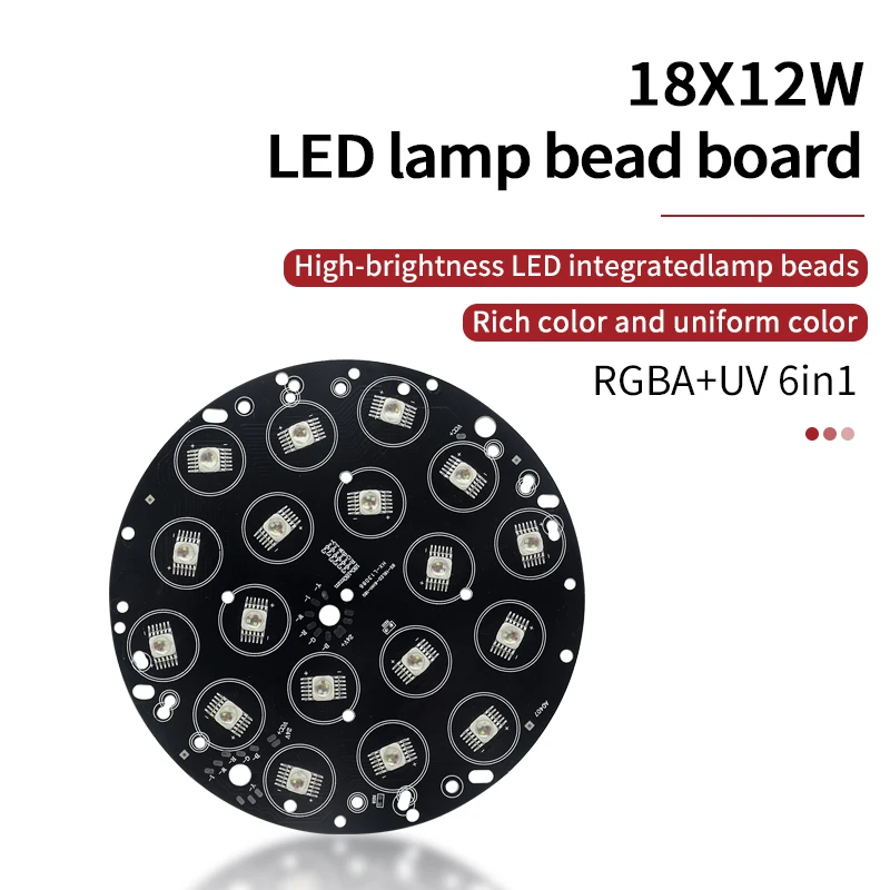 RGBWA UV 6 in 1 LED Lamp Waterproof Par Lamp  Beading Plate Aluminum Par Lamp Stage Lamp Repair Accessories