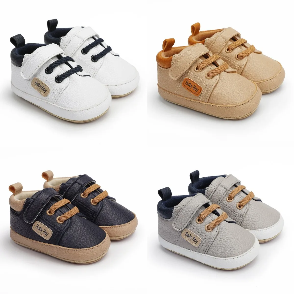 Spring and Autumn Style 0-1 Year Old Male Baby Walking Shoes Anti Slip and Casual Walking Shoes For Infants and Young Children