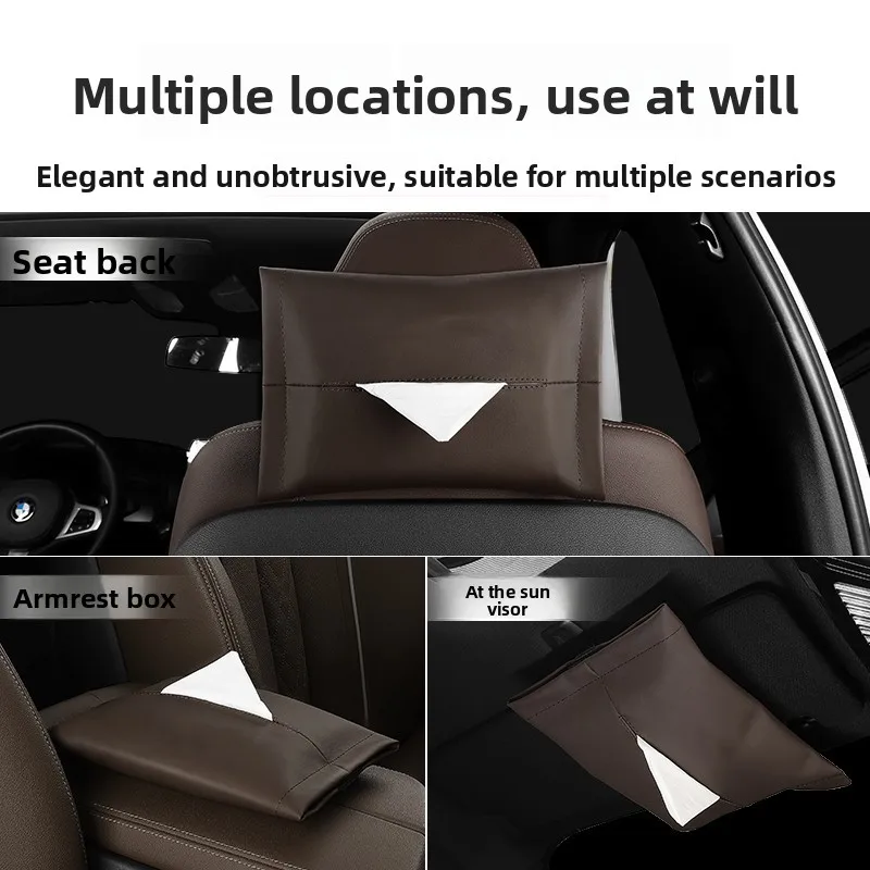 

Car Tissue Holder Tissue Box Cover Keep Car Tidy, Backseat Napkin Rectangle Organizer Extra Large Tissue Box Storage in Car Fits