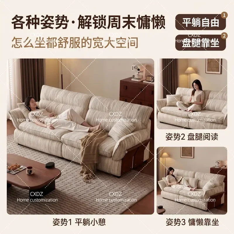 Fully Disassemblable and Washable Fabric Sofa 2026 New Medieval Style Cat Scratch Resistant Cloth Couch for Living Room