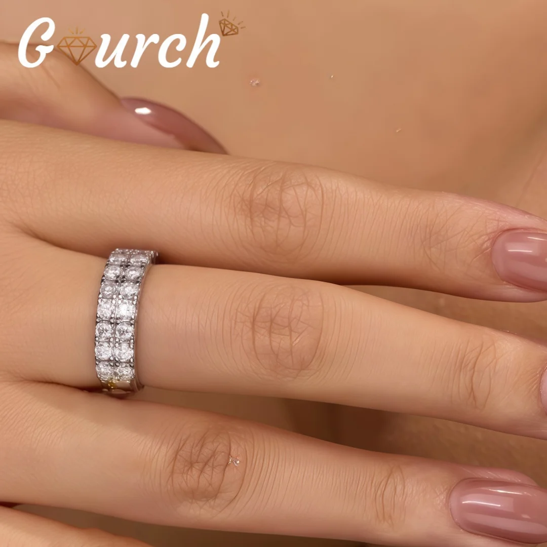 

Кольцо с муассанитом Gourch D Color VVS1 1,08 карата для женщин, кольцо из стерлингового серебра S925, высокое качество, роскошные ювелирные изделия, свадебные помолвки