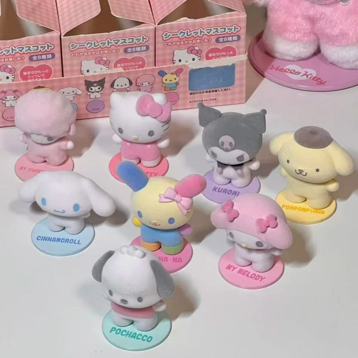 

Anime Sanrio Cinnamoroll Flocked Magnetic Doll Desk Decor Adorable HelloKitty My Melody Kawaii Portable Lightweight Gifts