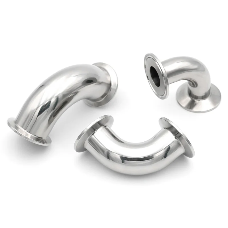 SS304/316L Sanitary Stainless Steel 90° Degree Tri Clamp Elbow 3/4\