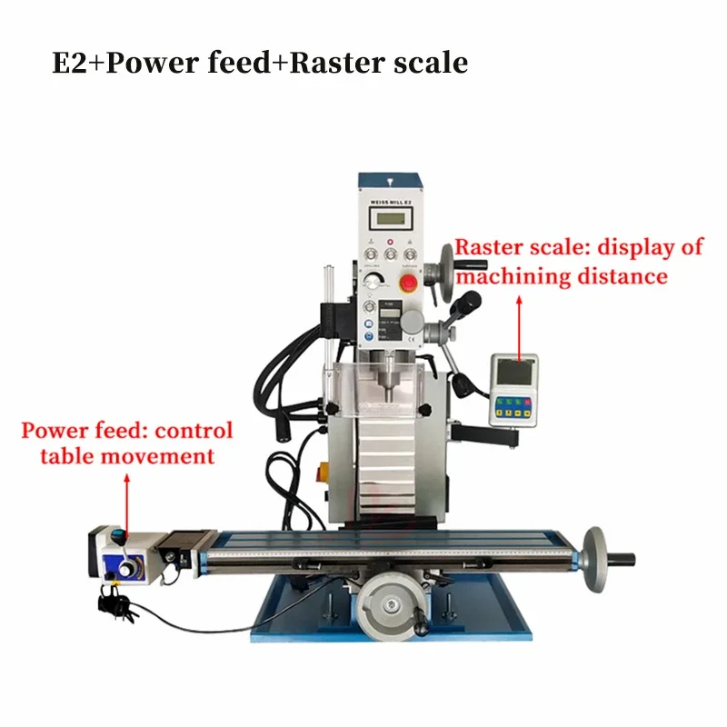 Drilling and Milling Machine Multi-Functional Three-Axis Digital Display Travelling Direct-Driven Spindle Mute and High Torque