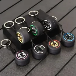 Luxury Mini F1 Racing Tire Keychain Car Key Accessories  Toy gifts PVC Tyre Pendant Bag Charm Men's Gadgets Gifts