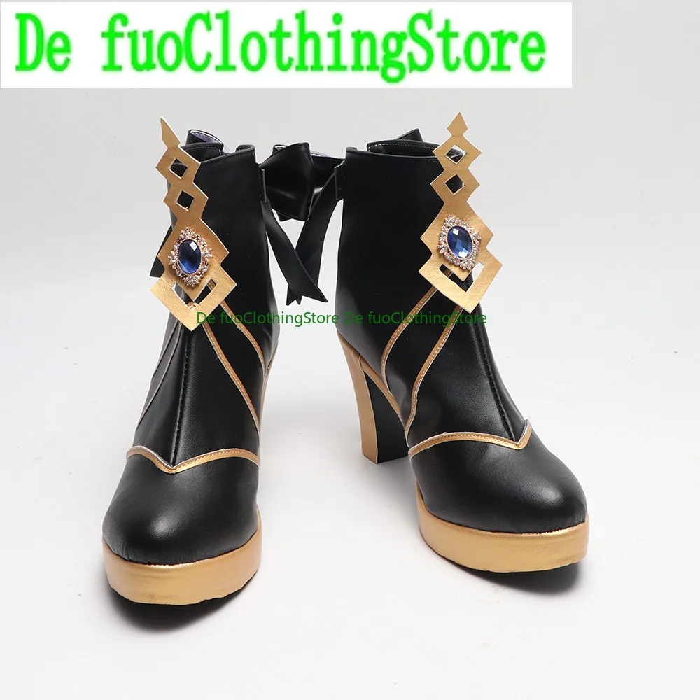 

Genshin Impact Fontaine Clolinde Navia Cosplay Shoes Customized Customized Height Increasing Anime High Heels in Plus Size