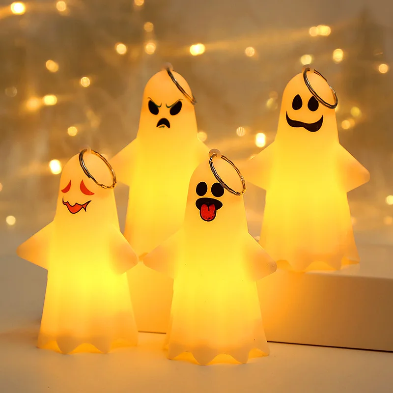 Halloween Đèn Ngủ LED Di Động Ma Treo Lồng Đèn Trang Trí Halloween Đạo Cụ Nhà Đèn Bàn Trang Trí Vật Dụng