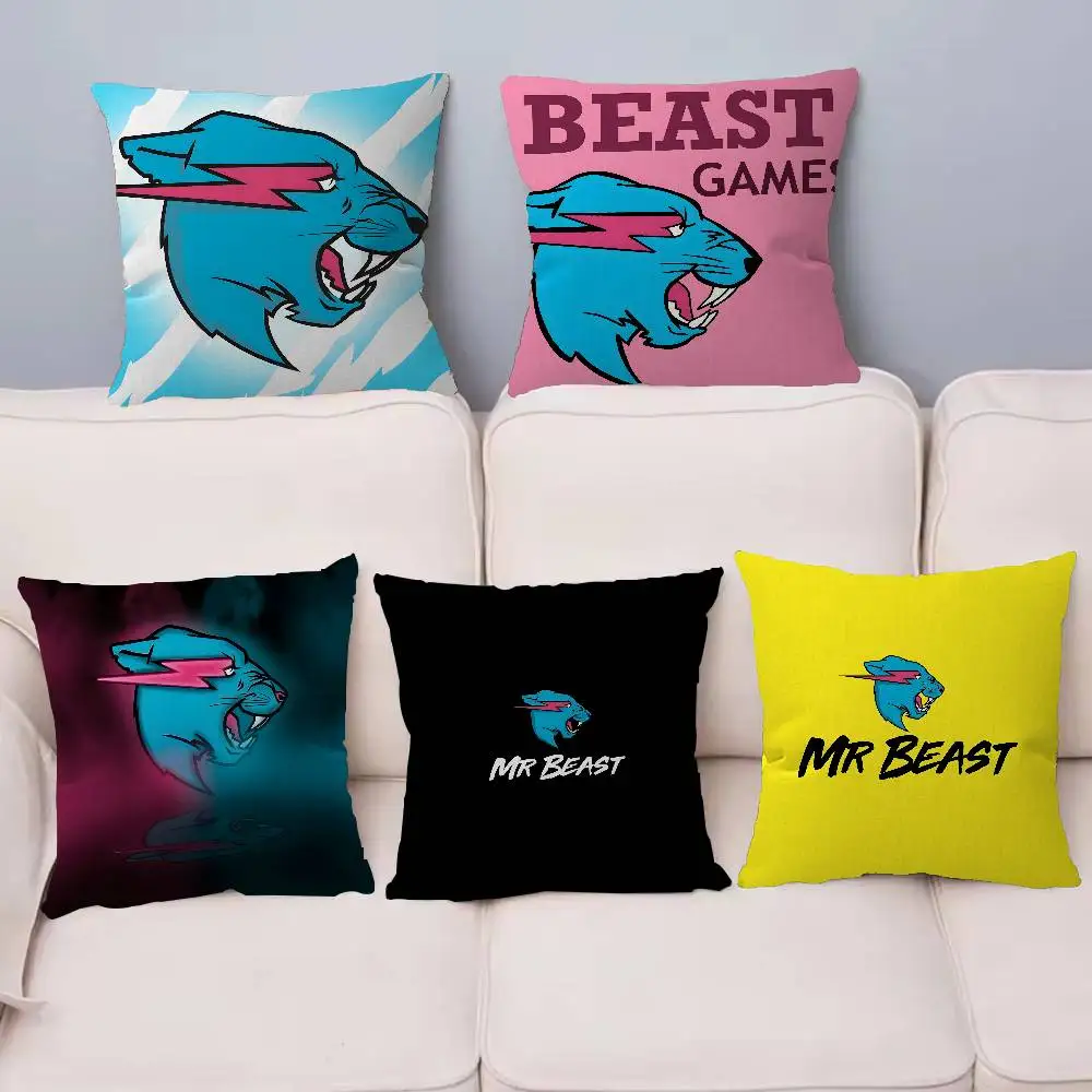 

Game Blogger Mr-Beasts Cushion Cover Decorative Pillow Sofa Home Decor case pillow cases