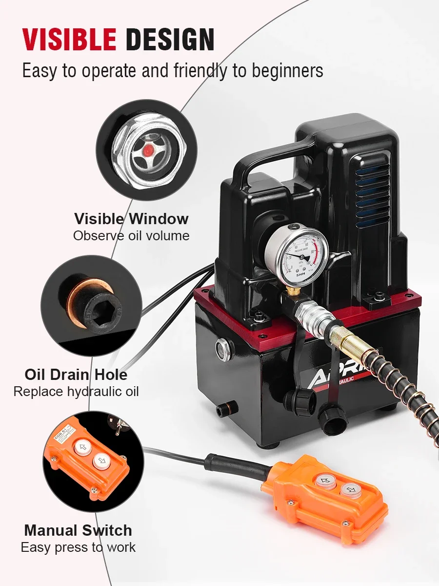 220 فولت 1.2KW أدوات المضخة الكهربائية عالية الجهد دليل/مفتاح سفلي مضخة هيدروليكية كهربائية محطة هيدروليكية QQ-700