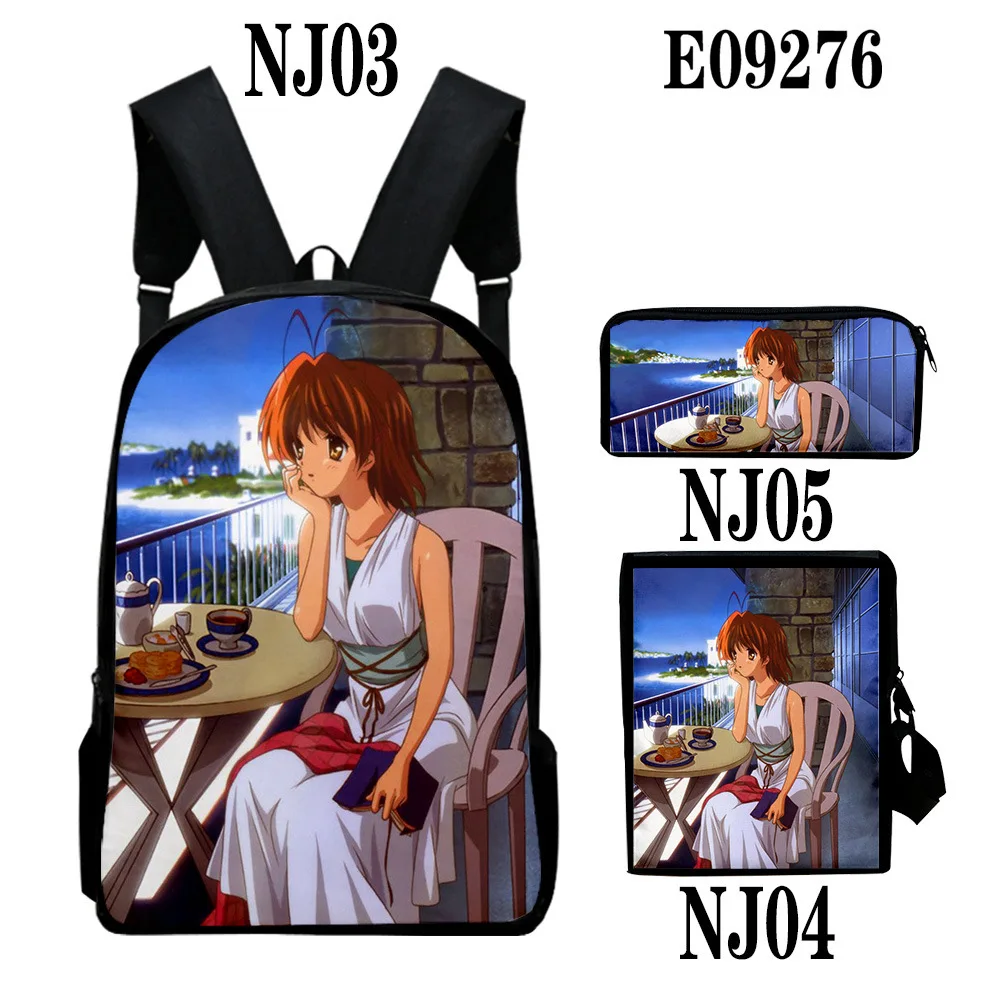 

Harajuku Youthful Peculiar Clannd 3D Print 3pcs/Set Student Travel bags Laptop Daypack Backpack Shoulder Bag Pencil Case