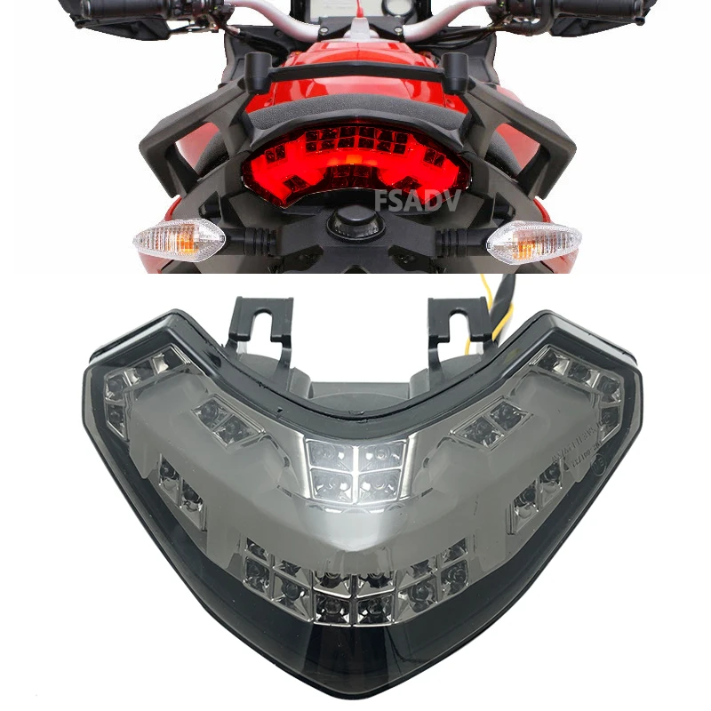 Moto Fanale Posteriore A LED Freno Indicatori di direzione Luce Posteriore Fanale posteriore Accessori Per DUCATI Multistrada 1200 1200S 2010-2014
