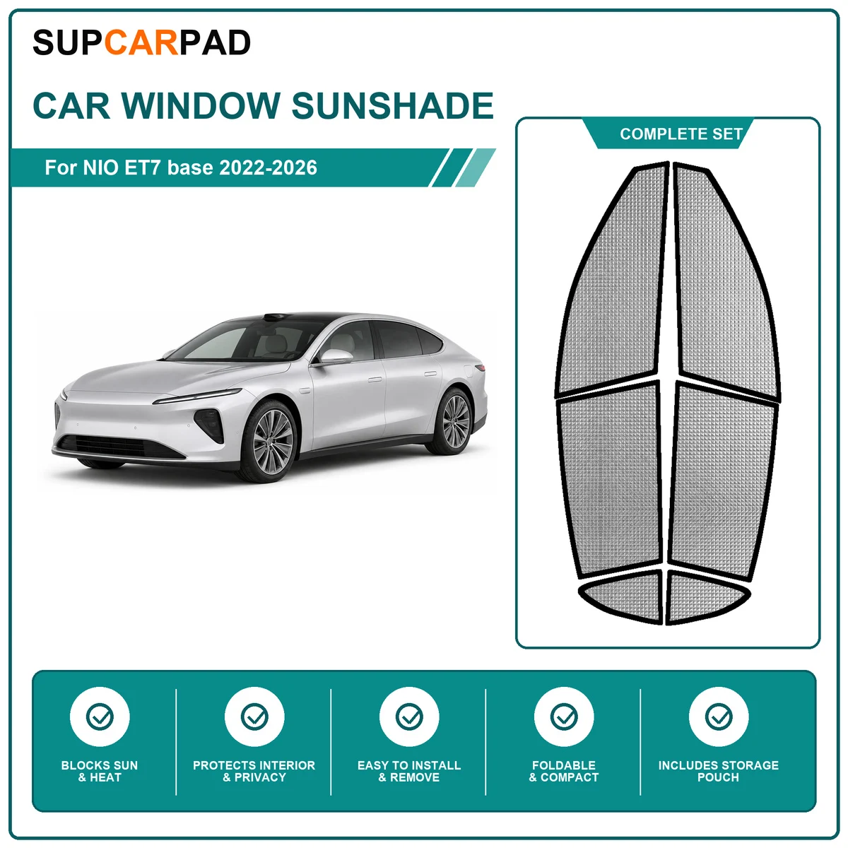 For For NIO ET7 base 2022-2026 Full Set Car Window Sunshades UV Block Privacy Heat Insulated Foldable Car Curtain - Aliexpress Deal