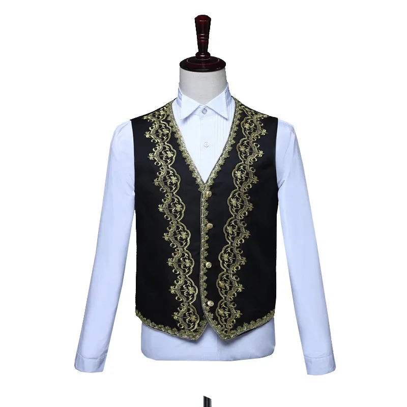 Costume de prince royal victorien vintage pour hommes, costume de cosplay médiéval, veste baroque, manteau en émail, pantalon, habillage d'Halloween, fête, XC