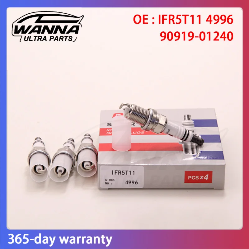 

4pcs OE IFR5T11 4996 9091901240 Spark Plug Iridium Platinum For TOYOTA CAMRY 2.0 YARIS RAV4 COROLLA MATRIX WILL HILUX PRIUS BENZ