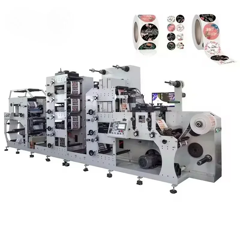 Customized 1+3+4 Colors Two Tower Paper/film Flexo Printing Machine Die Cutter/slitter Rewind