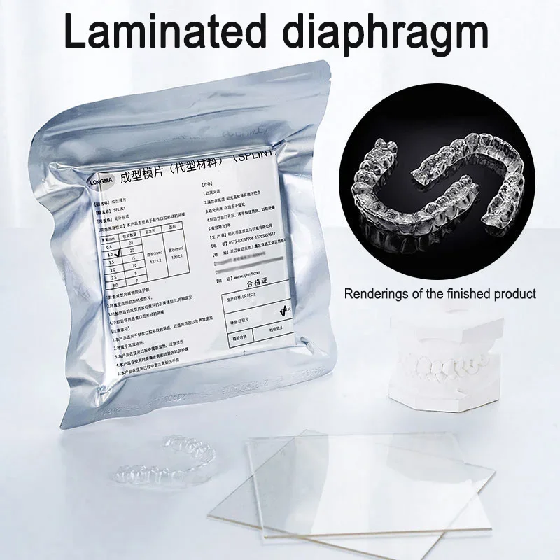 Dentistry Laminated Sheet Braces Holder Vacuum-formed Sheet Square Round Hard Film Orthodontic Material 1.0 1.5 2.0 mm