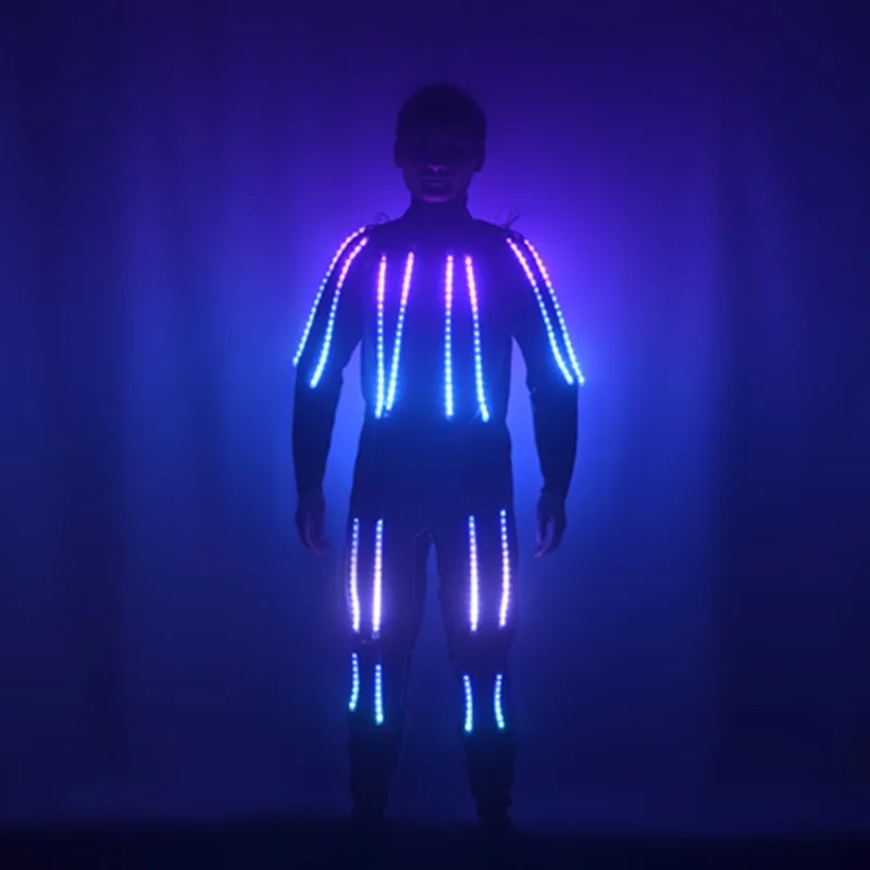 

Waterproof Water Flying Man Light Up Costume LED Robot Stage Performance Dance Circus Parade Show Clothes Carnival Festival Wear