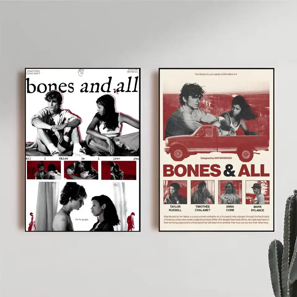 Movie B-Bones And All Poster Trendy Wall Art Good Sticker Printed on PP Paper for Coffee Office Bar Decoration Best Gift