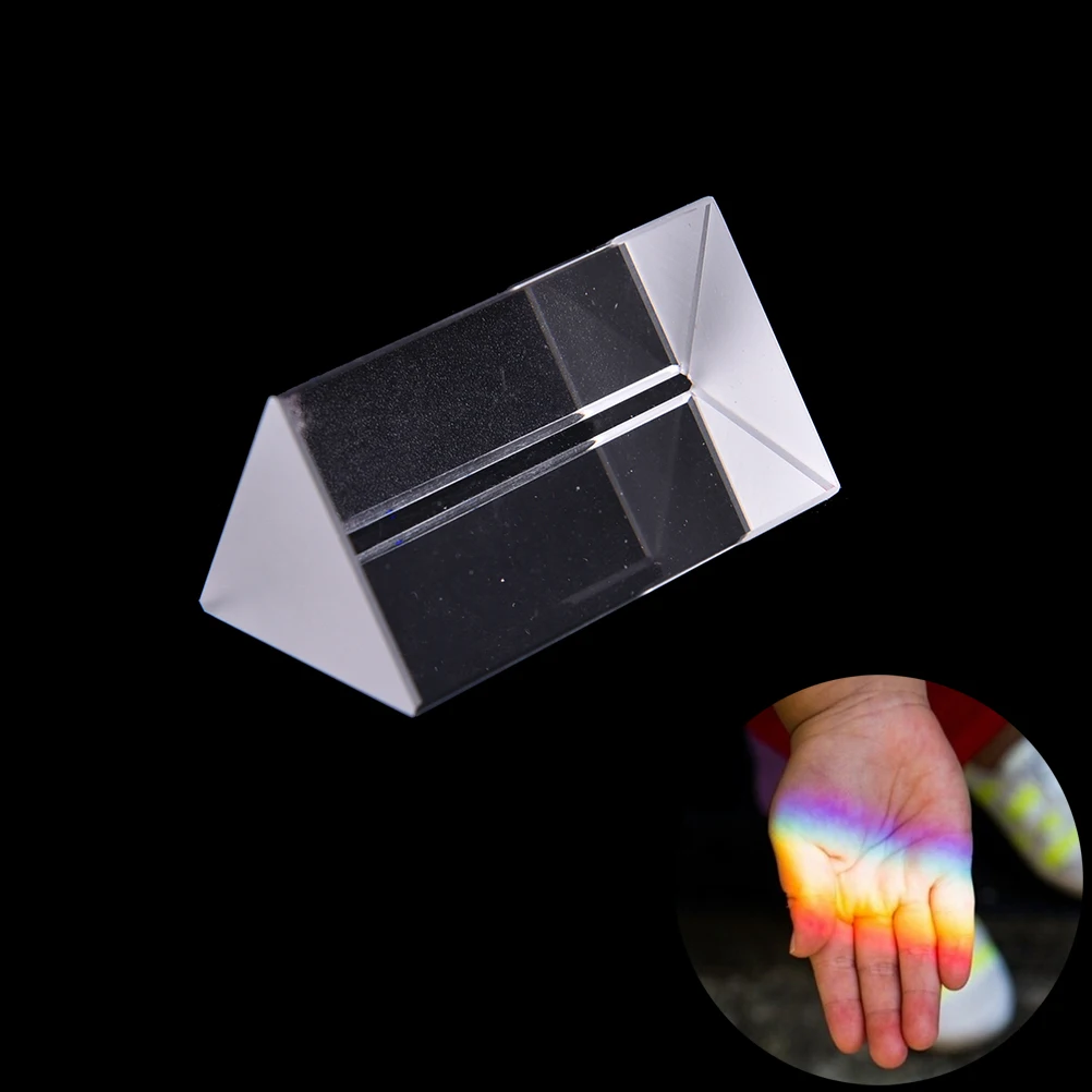 5cm mini prism optische glas triple dreiecks prisma refraktor physik experiment lehre zubehör hohe qualität