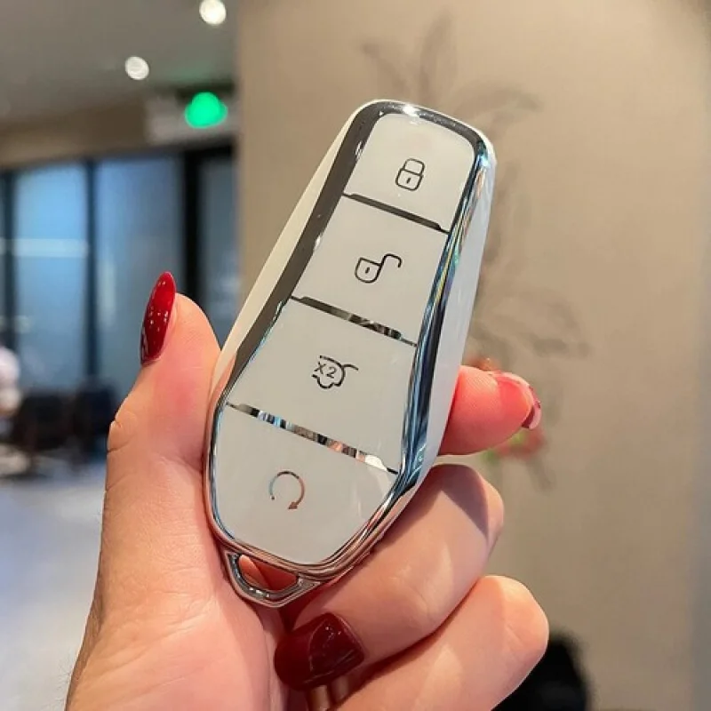 

A+ Ultra-Thin Flexible TPU Car Key Case Cover for BYD Tang DM 2018 Protective Shell