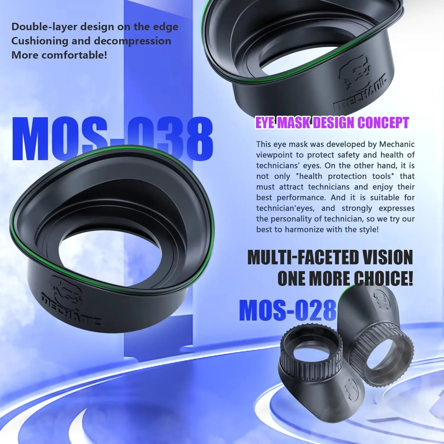 MECHANIC MOS Series Eye Guards Rubber Eye Shield Cover Eye Cup for Binocular Trinocular Stereo Industrial Microscope Eyepiece