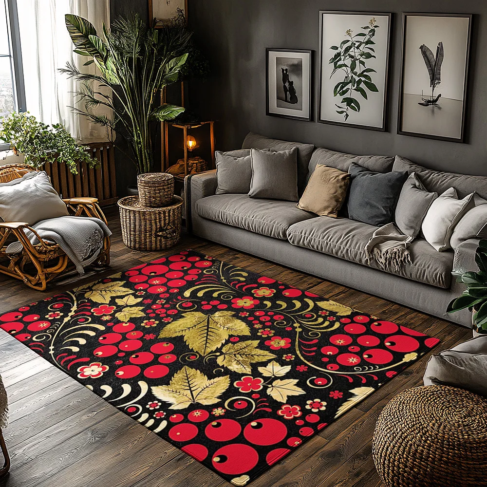 

Floral Area Rug Washable Non Slip Living Room Carpet Modern Abstract Home Decor Indoor Outdoor Mat Farmhouse Entryway Doormat