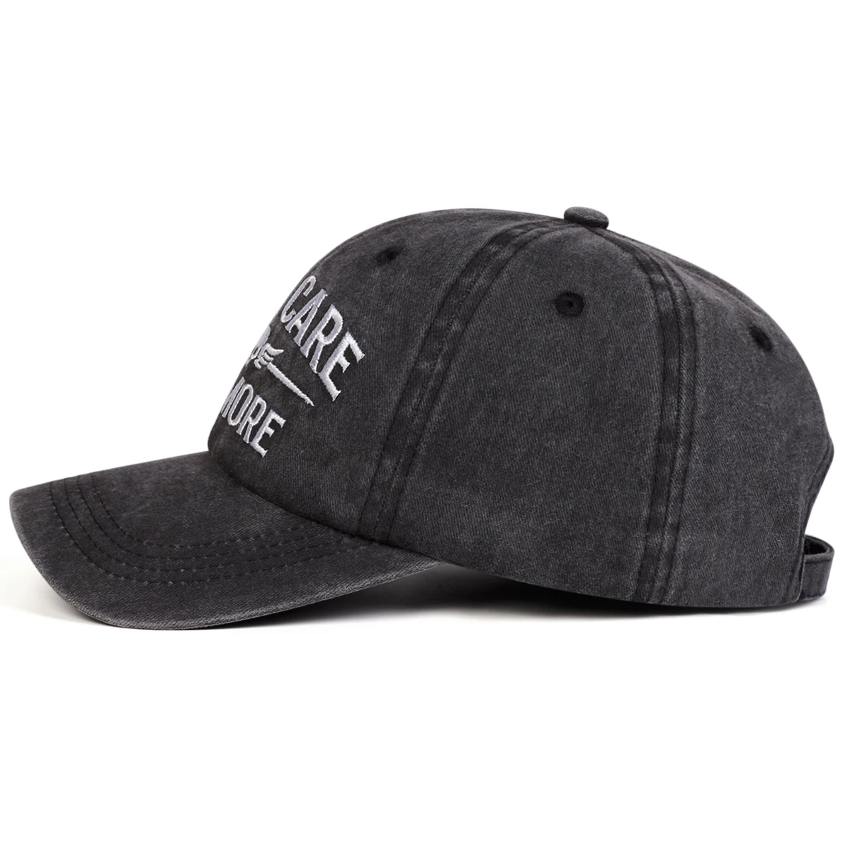 Unisex DONT CARE ANYMORE Baseballkappen mit Stickerei, für Frühling und Herbst, für den Außenbereich, verstellbare Freizeithüte, Sonnenschutzhut, Sportkappe – Detail 3