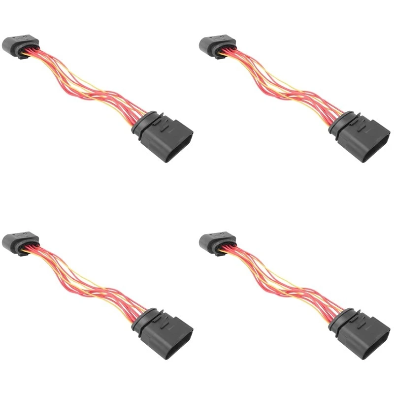 4X Car HID Xenon Headlight 10 To 14 Pin Connector Adapter For 1J0973835 1J0973737 Car Accessories-N31R