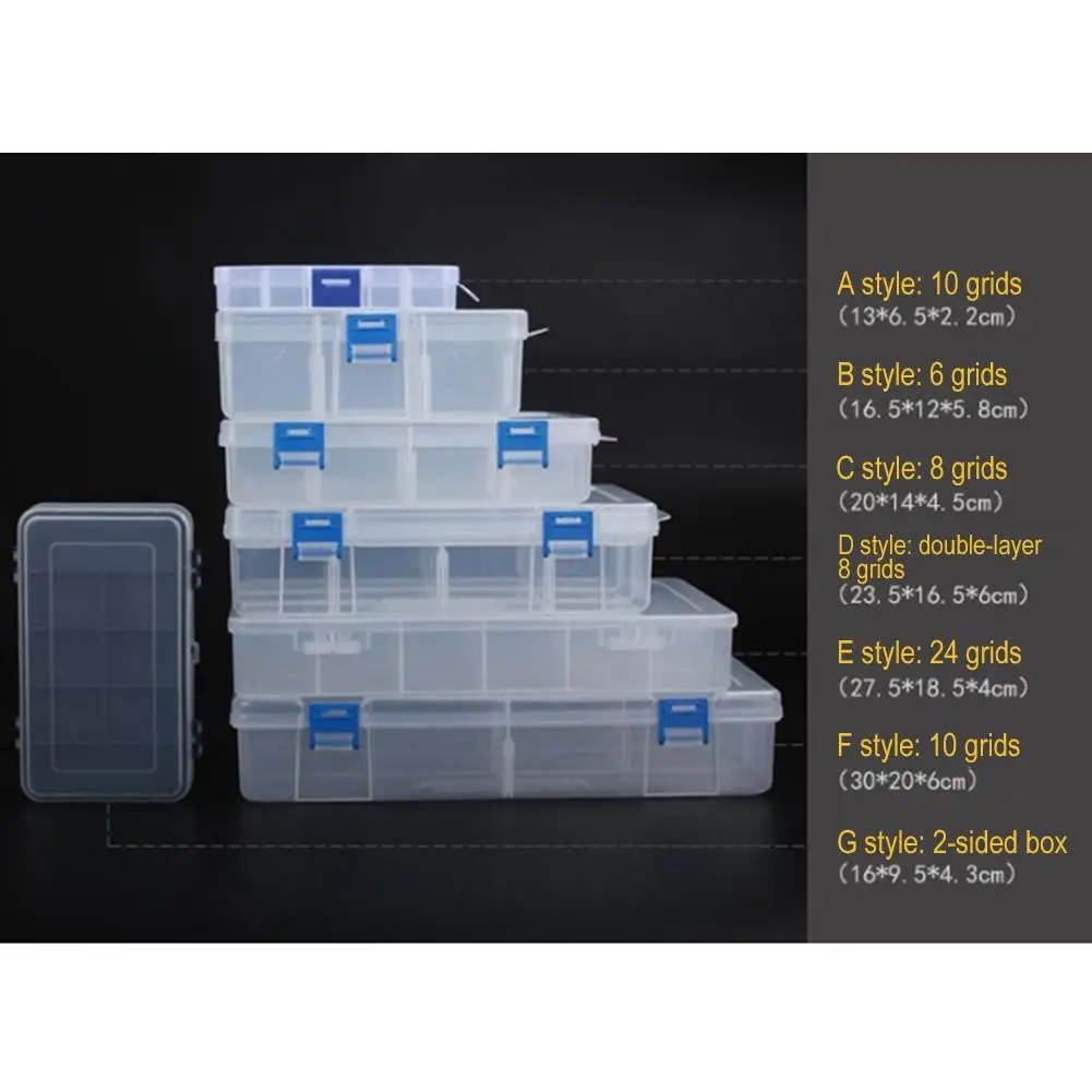 Electronic Components Storage Box Portable Jewelry Screw Organizer Containers Transparent Plastic Storage Box Dropship